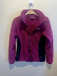 Columbia Plüsch Fuzzy Full Zip lila Jacke Pullover Größe Small, Reißverschlusstaschen - Bild 1 von 11