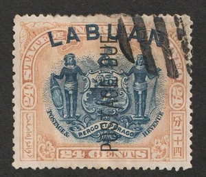 1901 Labuan Sc# J9 - Twenty Four Cents. Postage Due Stamp. Used vf - Picture 1 of 1