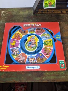 Mattel See N' Say And the Farmer Says Animal Sounds Vintage Spielzeugkiste funktioniert 1989 - Bild 1 von 4