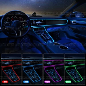 2m LED Car Interior Decorative Atmosphere Wire Strip Light Accessories 12V - Bild 1 von 27