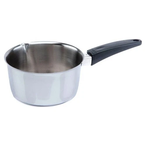 Casseruola acciaio Rivadossi conica con manico in bachelite Cm.18 -d ylg