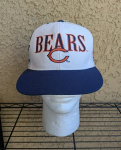 Vintage Chicago Bears Hat White Sports Specialties Laser Snapback Pro Line - Picture 1 of 14