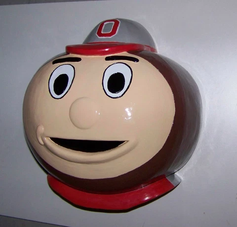 Ohio State Buckeyes Ceramic Brutus Mascot Head Replica Cover