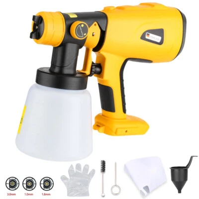 JHJQZCYG 1000ML Electric Spray Gun for Dewalt 20V Li-ion Battery Cordless Paint Sprayer