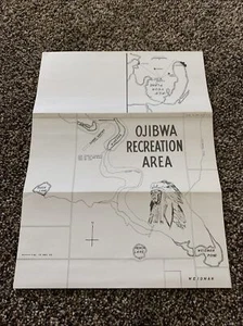 Vintage Rare - Ojibwa Recreation Area Map - Michigan  - Bild 1 von 2