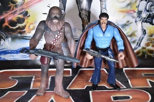 CHEWBACCA AND LANDO POTF 3.75 INCH STAR WARS FIGURES REF D5266 - Picture 1 of 2