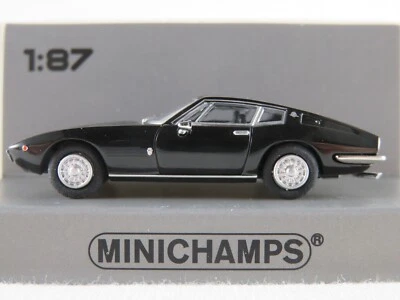 Minichamps 870 123022 Maserati Ghibli Coupé (1969) in schwarz 1:87/H0 NEU/OVP - Bild 1 von 4