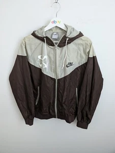 Nike Windrunner Jacket Mens Size S Brown Swoosh Tick Logo Lightweight Gym - Picture 1 of 8