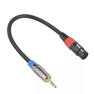 Jack 3.5mm to 3Pin XLR Cable TRS M to XLR Female Audio Adapter Cable For Phone - Picture 1 of 11