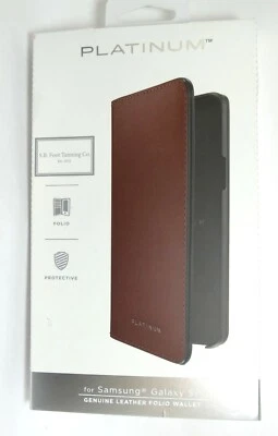 Platinum - Folio Leather Wallet Case for Samsung Galaxy S9 - Bourbon - Image 1 of 4