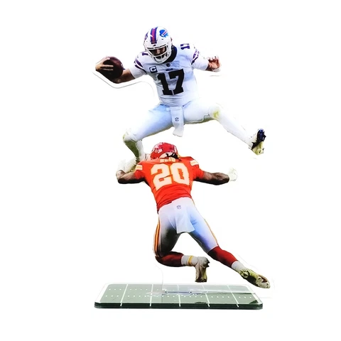 Josh Allen Figure - #17 of Buffalo Bills Leaps Over Vs Chiefs in 2022 Ornament Cover