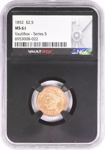1852 $2.50 Gold Liberty Head MS61 NGC - Picture 1 of 4