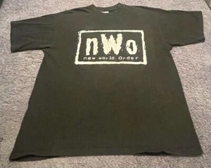 New World Order (NWO) T-America Mens Graphic T-Shirt Black Crew Neck Cotton XL - Picture 1 of 4