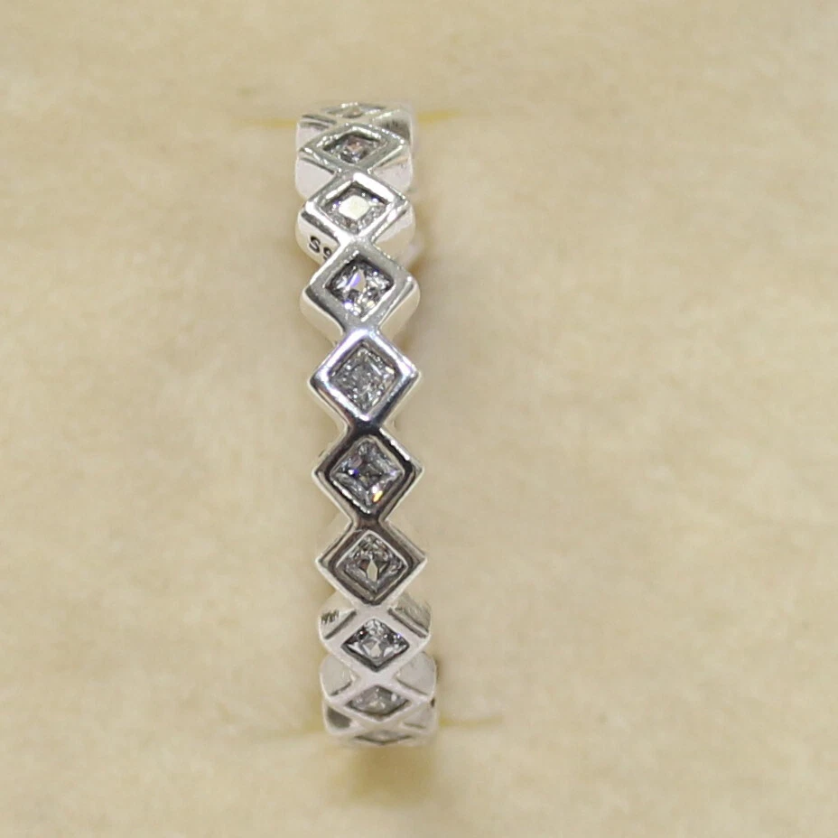 Authentic PANDORA Sterling Silver Alluring Princess Ring 52 6 Retired