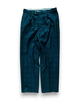 Burberry Pants Tartán Negro Reloj Cuadros Vintage Verde Retro Para Hombre 31 EE. UU. Foto 1 de 4