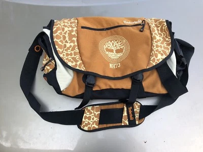 TIMBERLAND MESSENGER Shoulder Laptop BAG NH73 Green & Brown Tan & Black - Image 1 of 4