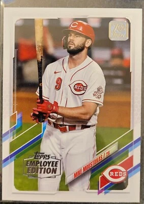 Topps Employee Edition Mike Moustakas 2021 súper raro paralelo Cincinnati Reds Foto 1 de 2