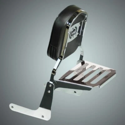 SCHIENALINO SPORTSTER CON PORTAPACCHI HARLEY DAVIDSON XL 883 1200 SISSYBAR CROMO - Immagine 1 di 4