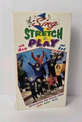 Sing Stretch & Play W/ Mom & Dad (1994 VHS) Brentwood Kids Faith Aerobics Games - Image 1 of 3