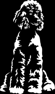 PUDEL Großpudel Aufkleber - Pudel Autoaufkleber - sticker - Pudel Kontur #77 - Bild 1 von 3
