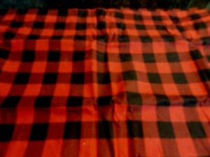 new 2 Red Black Buffalo Plaid soft standard heavyweight flannel Pillow Cases 