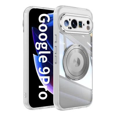 Funda transparente con soporte de anillo 360° TPU a prueba de golpes para Google Pixel 9 Pro XL 9 Pro 8A Foto 1 de 4