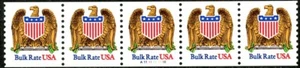 Eagle & Shield Bulk Rate USA W/A Gold Wings MNH PNC5 Pl A1111111010 Scott 2602 - Picture 1 of 2