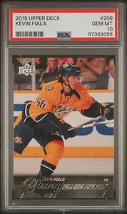 2015-16 Upper Deck Series 1 Kevin Fiala Young Guns Rookie #208 PSA 10 Gem Mint - Picture 1 of 2