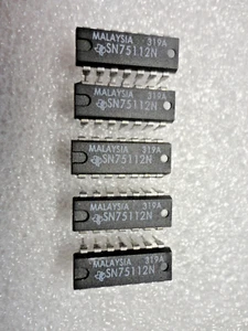 5 pezzi, SN75112N Texas Inst. Driver Dual Line, 14 Pin Spedizione Rapida e Sicura USA! - Foto 1 di 1