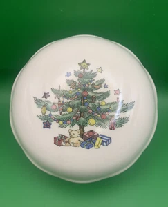 Plato con tapa baratija Nikko Happy Holidays Christmas Bon Bon 4" Japón - Imagen 1 de 9