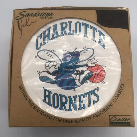 Charlotte Hornets Coasters Sandstone Creations # 4 HUGO Mascot NBA Basketball Cover