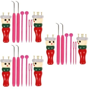3 Sets Spool Loom Knitter Knitting Tool Wooden Travel - Picture 1 of 12