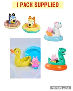 Bath Floats TOMY TOONIES Peppa Pig’s duck, unicorn, George’s Dinosaur or Bluey - Picture 1 of 47