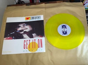 T. Rex - Get it On  (Visconti '87 Remix)  - 12” 1987  Vgc+/ex YELLOW Vinyl - Picture 1 of 4