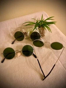 John Lennon Style Sonnenbrille rund Retro Vintage Style 60er 70er Hippie 3 Paar Posten - Bild 1 von 1
