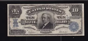 US 1908 $10 Tombstone Silver Certificate FR 304 VF (251) - Picture 1 of 2