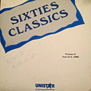 6/1/90 DAVE CHARITY HOSTS SIXTIES CLASSICS VOL 2/90 MIN/8 INTERVIEWS, 22 TUNES - Picture 1 of 4