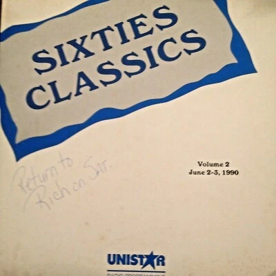 6/1/90 DAVE CHARITY HOSTS SIXTIES CLASSICS VOL 2/90 MIN/8 INTERVIEWS, 22 TUNES - Image 1 of 4