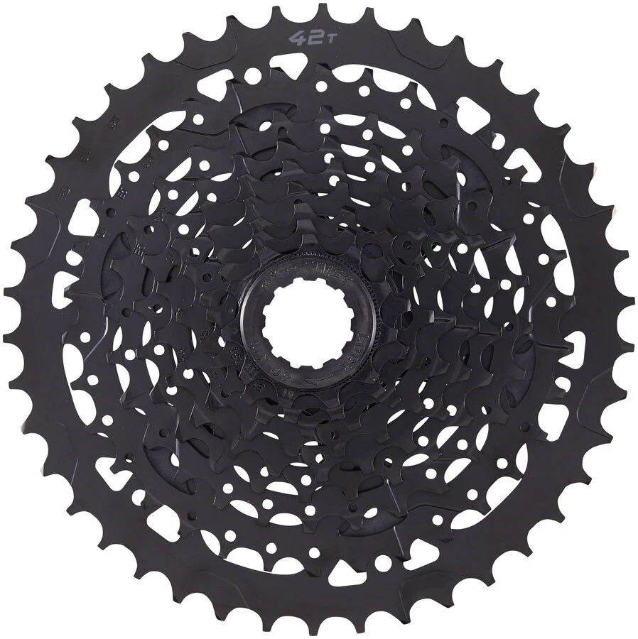 microSHIFT ADVENT Cassette - 9 Speed, 11-42t, Black, ED Coated, Alloy Large Cog - Image 1 of 1
