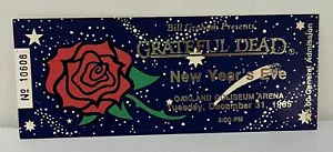 Grateful Dead 1985 New Year’s Eve Foil Concert Ticket Oakland Coliseum Arena ‘85 - Picture 1 of 6