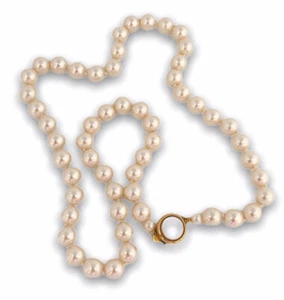Collar Mujer Imitación Perla Blanca 24 pulgadas Joyería Anudada 10mm - Imagen 1 de 10
