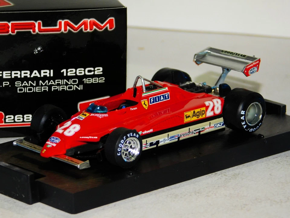 FERRARI 126C2 #28 PIRONI SAN MARINO GP 1982 BRUMM R268 1:43 - Immagine 1 di 1