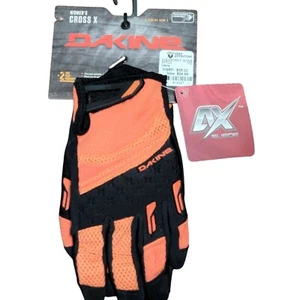 Dakine Womens Cross X Mountain Bike Gloves Black Orange Lightweight Size Small - Picture 1 of 2