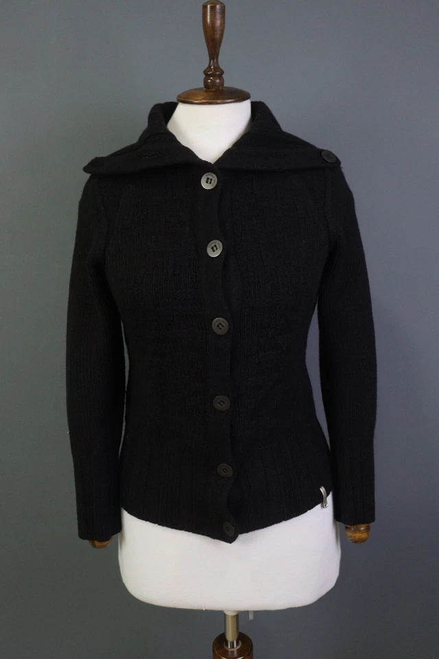 Cárdigan Suéter Versace Sport Marrón Lana Merino Tejido con Botones Talla M Foto 1 de 4