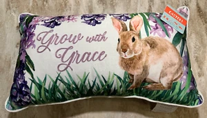 Cuscino accento lancio coniglietto pasquale crescere con grazia decorazione biancheria da letto casa vacanze nuovo - Foto 1 di 4