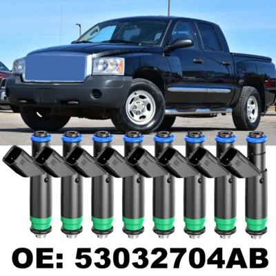 Juego de 8 inyectores de combustible para Dodge Dakota 2001-2007 4,7 L Foto 1 de 4