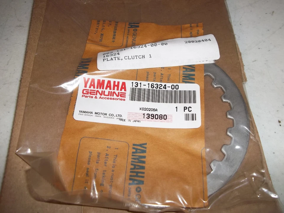 YAMAHA FZR600 YL2 YZ80 RX50 FX85 NOS OEM PLACA DE EMBRAGUE DE ACERO 131-16324-00-00 Foto 1 de 1