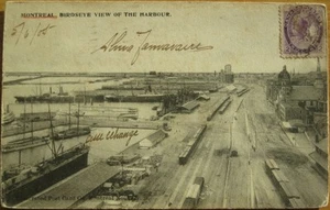 1905 Postcard - Birdseye View of the Harbour - Montreal - Picture 1 of 1