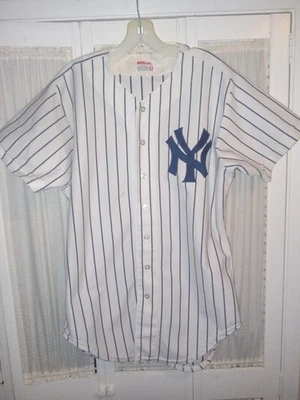 Vintage New York Yankees Reggie Jackson Wilson Size 42 Home Pin Stripes Jersey - Image 1 of 4
