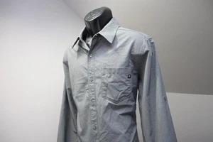 Marmot Button Up Camp Shirt Gray Long Sleeve Hiking Outdoors Mens Size Large - Picture 1 of 10